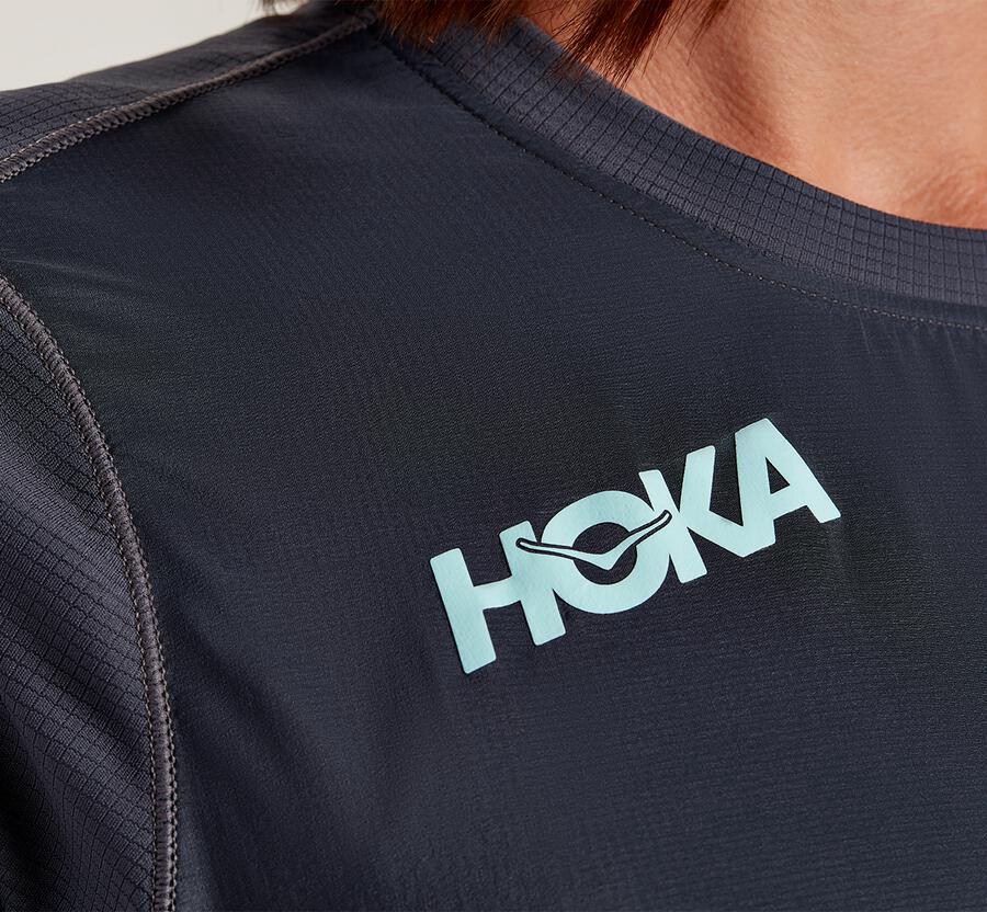 Hoka Australia One One Wind - Womens Tops Blue - BUXON-7241